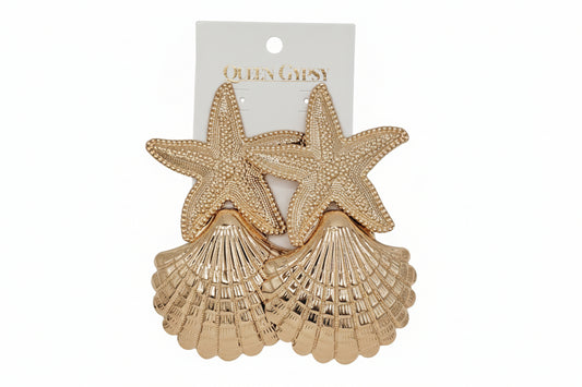 Large Starfish/shell earring