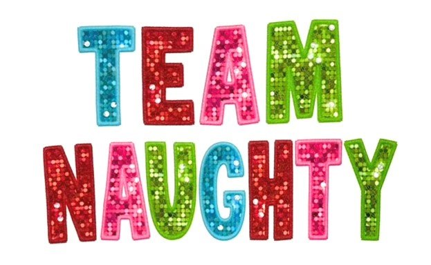 QG-Team Naughty Tshirt with crystals