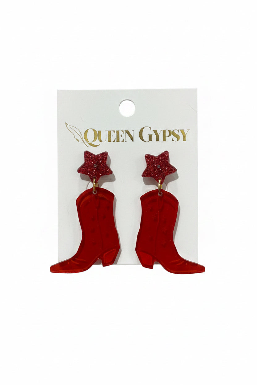 Mirrored Boot Earrings