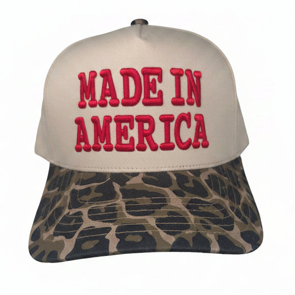 Red White and Wild Embroidered Hat