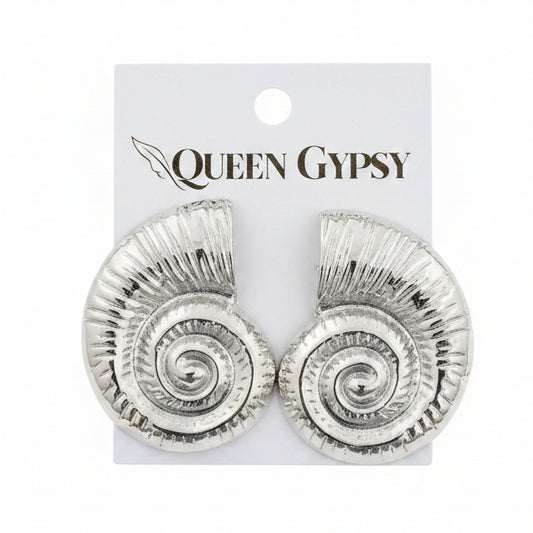 Nautilus Shell Studs