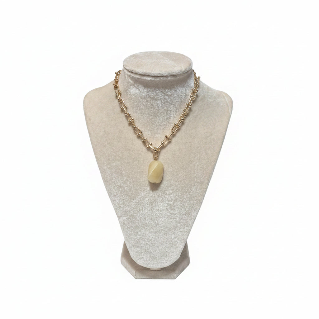 Luxe Gemstone Link Necklace