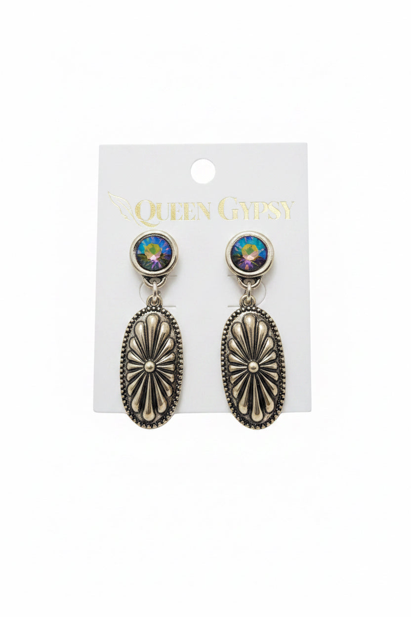 Radiant Concho Drop Earrings
