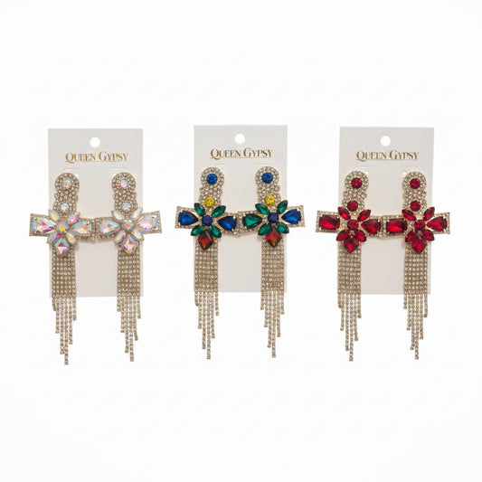 Cathedral Glam Cross Earrings