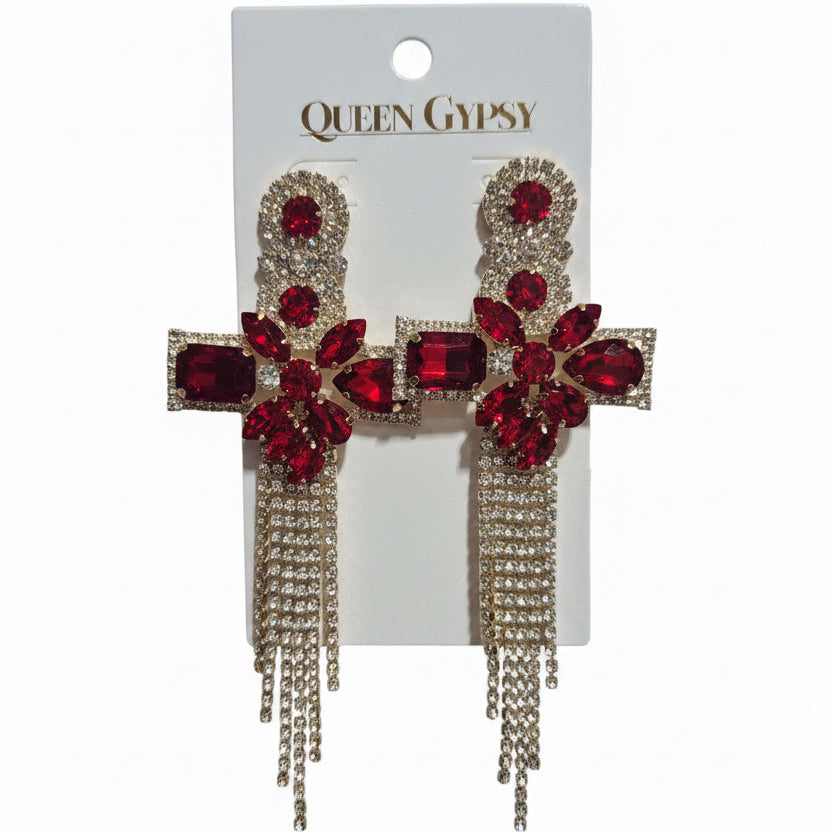 Cathedral Glam Cross Earrings