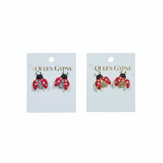 Ladybug Luck Enamel Studs