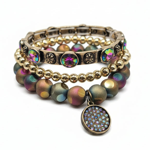 Cosmic Aurora Bracelet Stack