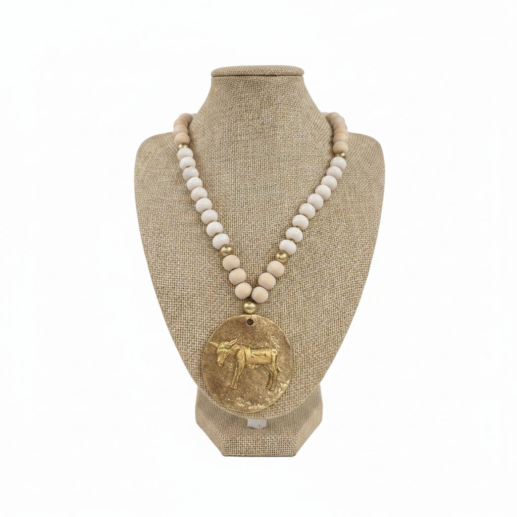 Desert Burro Medallion Necklace
