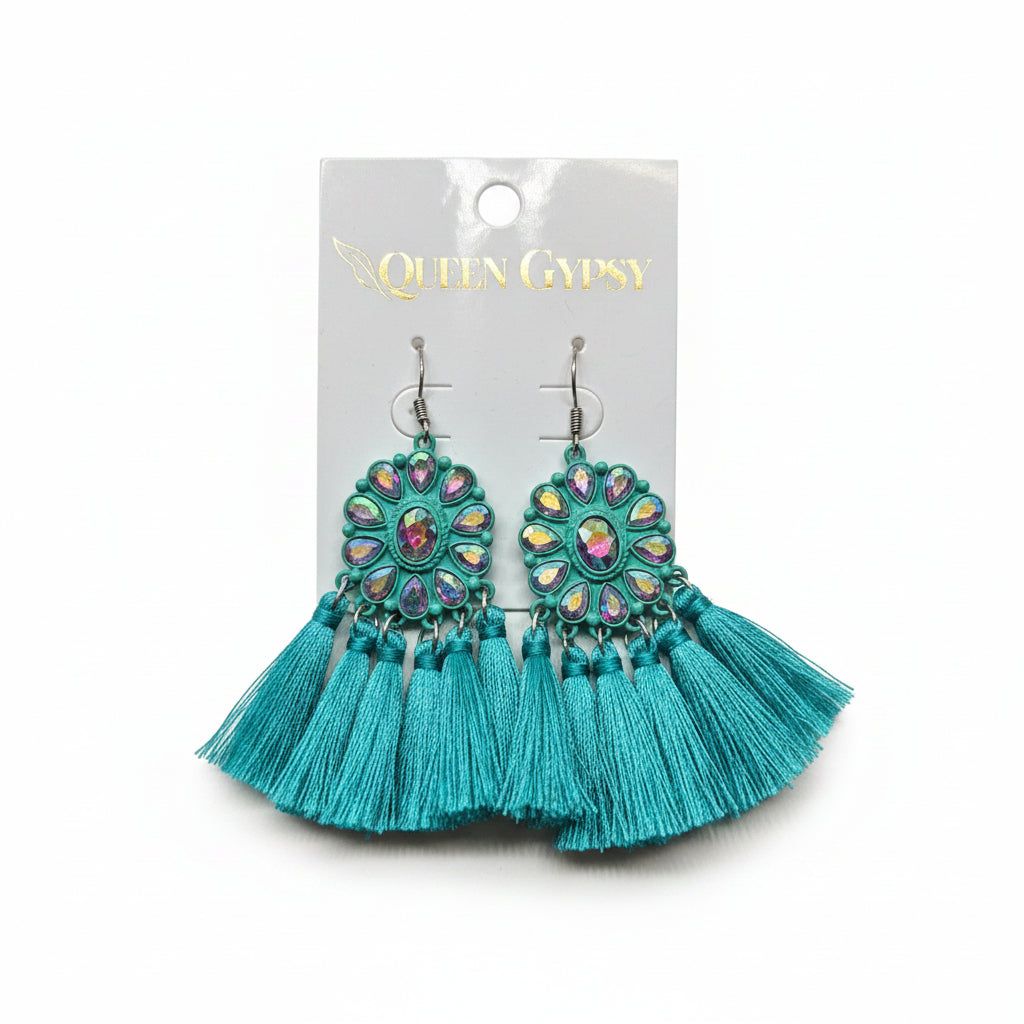 Teal Appeal Tassel Medallions