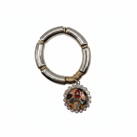 Acrylic Bracelet with Charm
