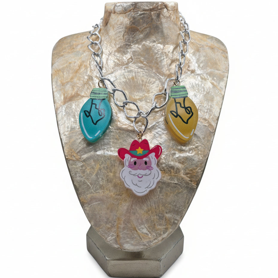 Cowboy Claus Charm Necklace