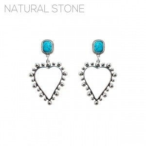 Heart Ball Western Earring