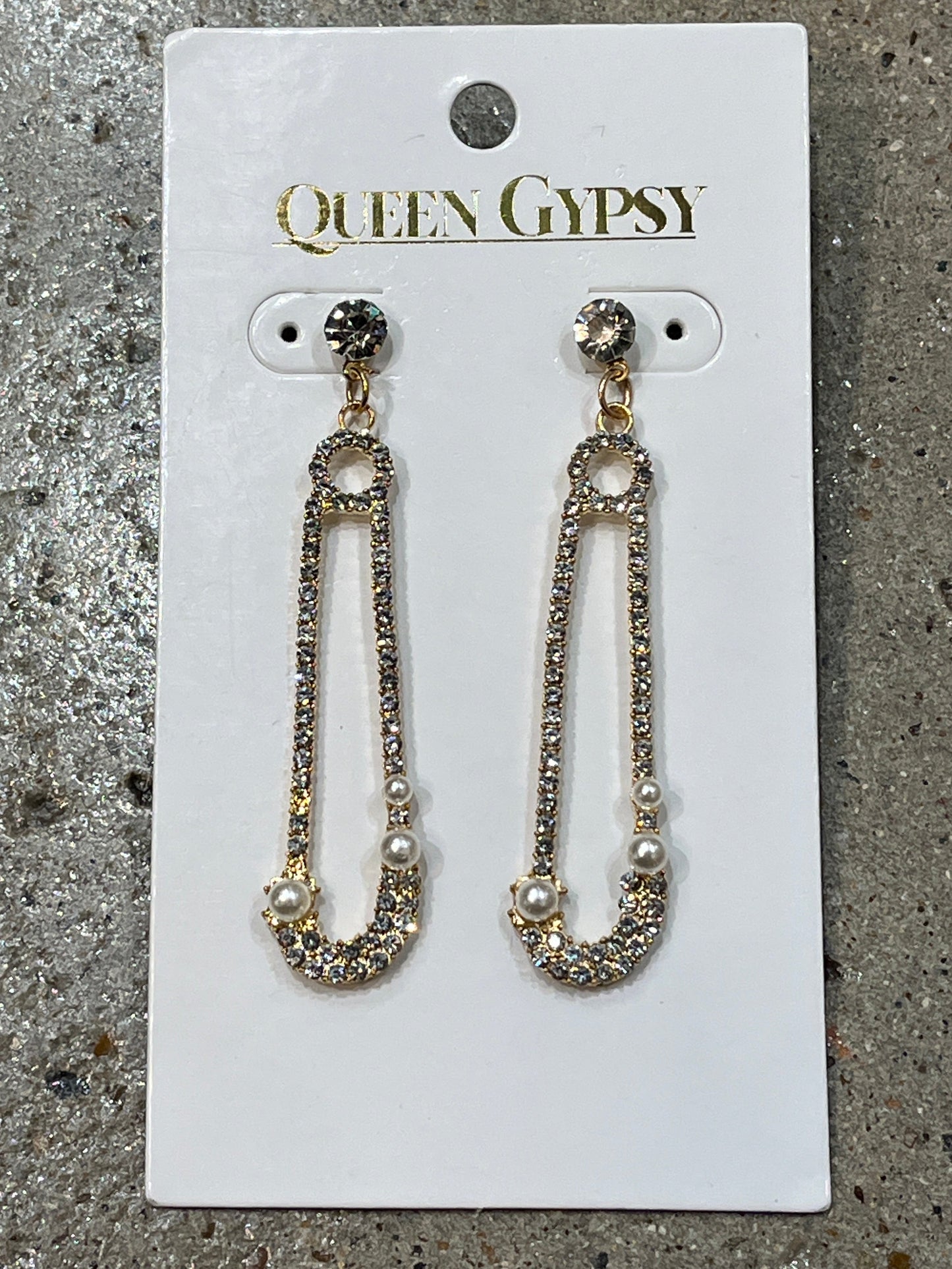 Pearl/Rhinestone Drop ER