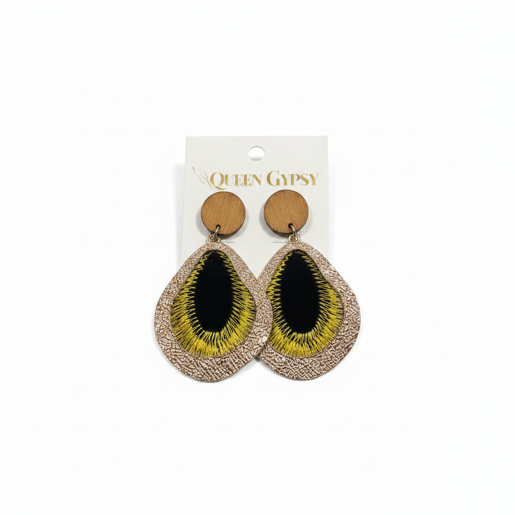 Celestial Peacock Drop Earrings