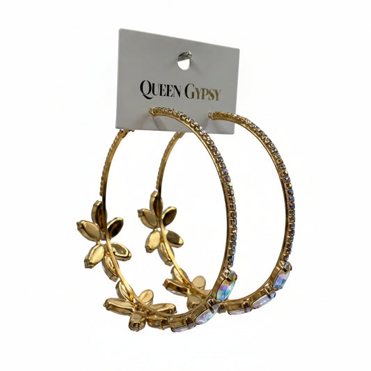 AB Diamond Crystal large hoops