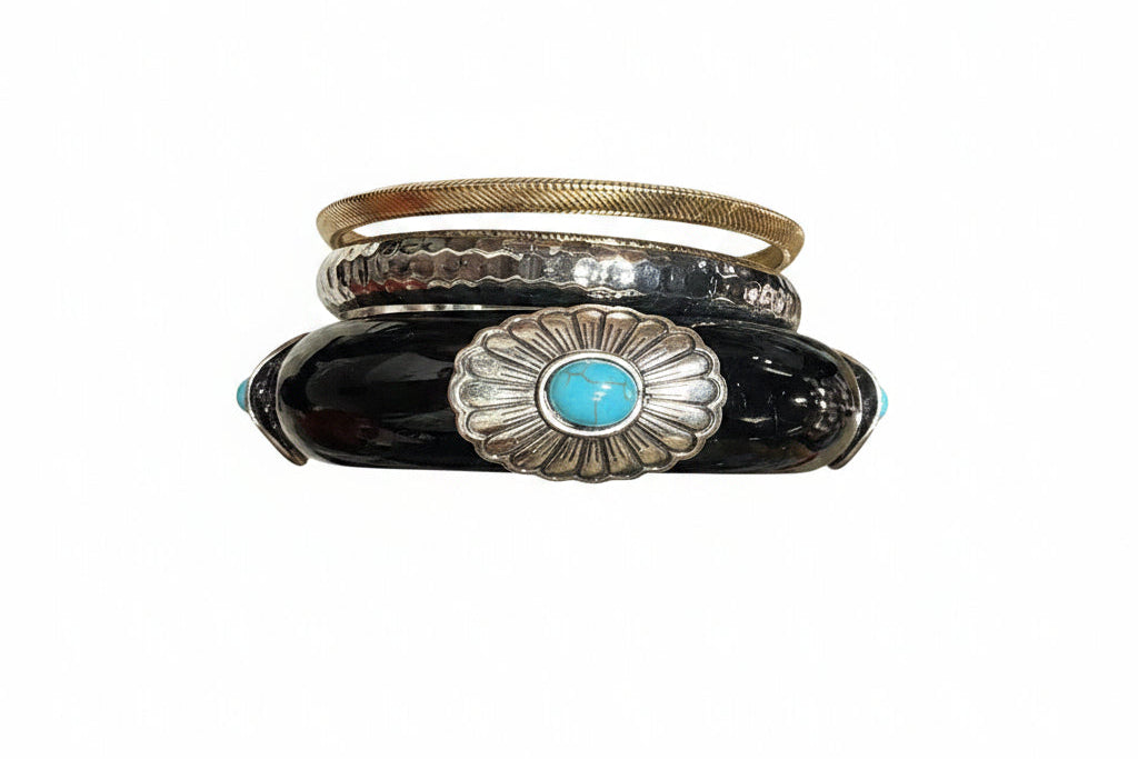 Western Bangle Stack black