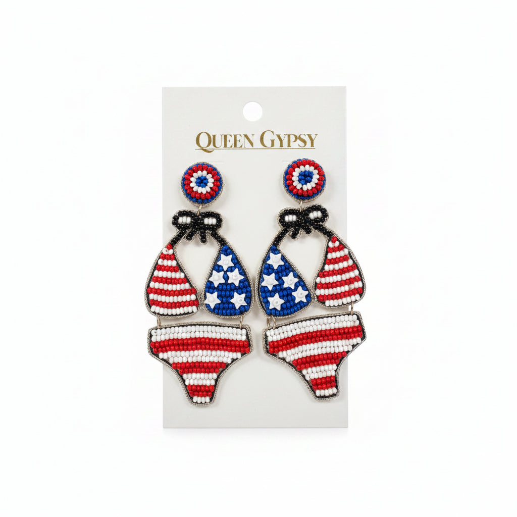 Stars & Stripes Swimsuit Earrings