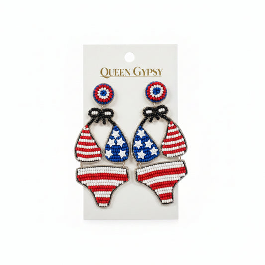 Stars & Stripes Swimsuit Earrings
