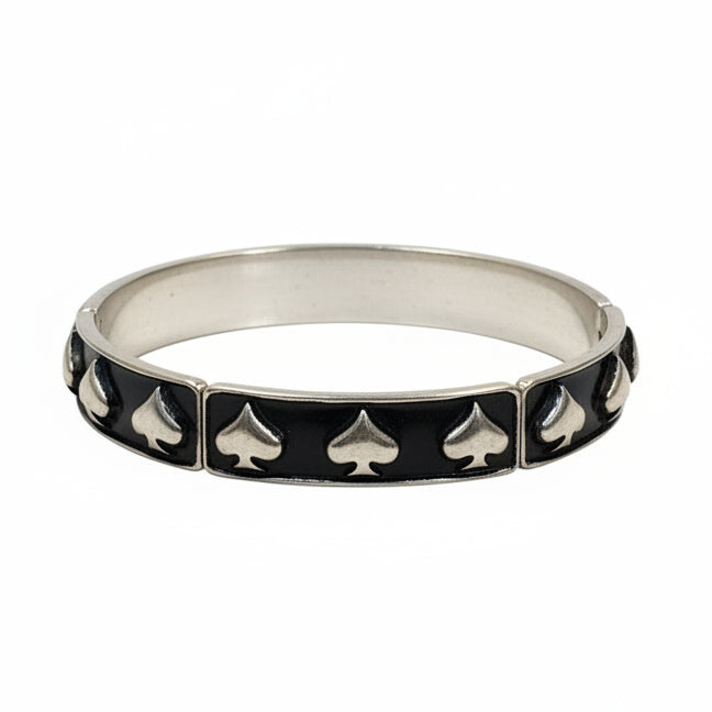 Black Spade Stretch Bracelet