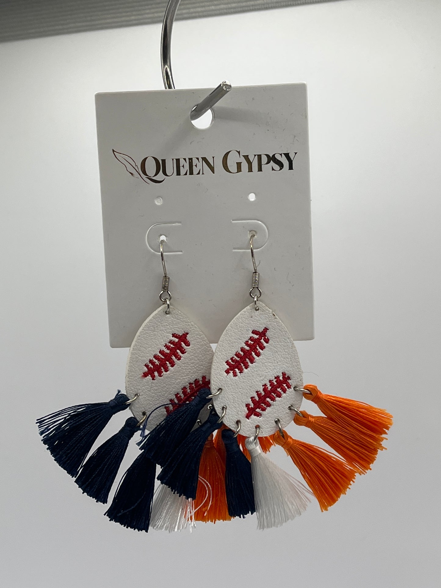 Astros Baseball tassel earrings