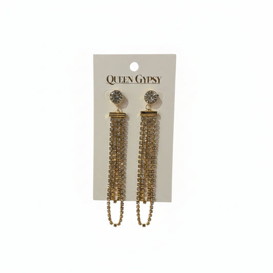 Crystal Drop earrings with stud
