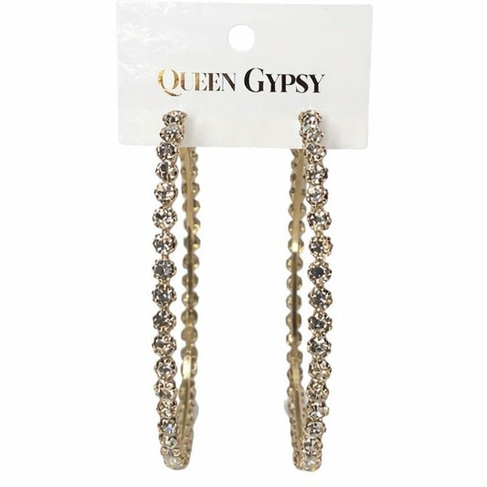 Large Crystal Hoops Assorted