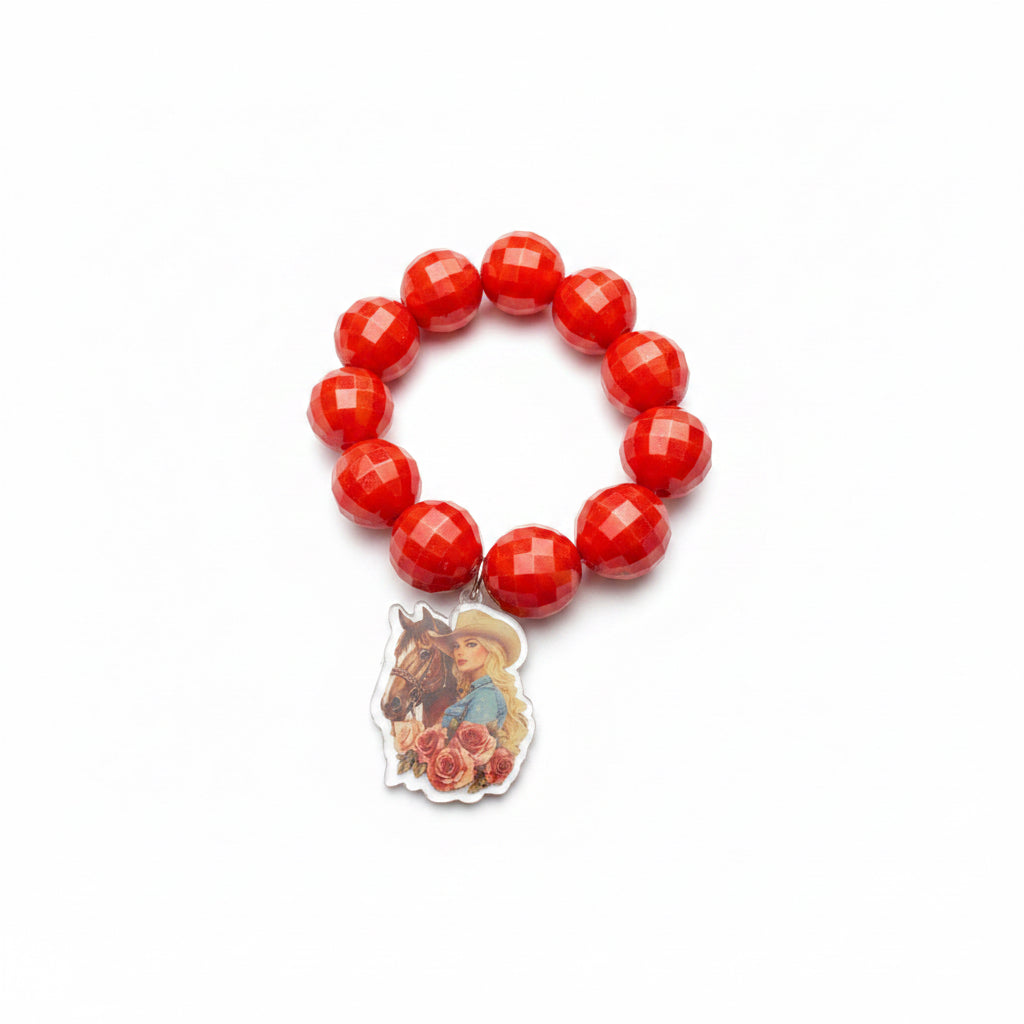 Red Disco Bracelet Cowgirl