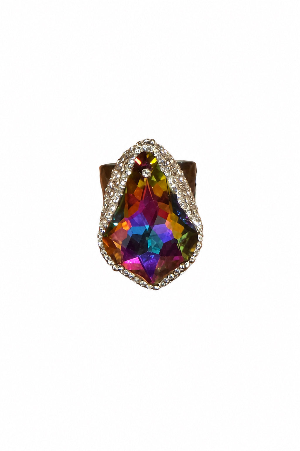 Snakeskin Teardrop Adjustable Ring