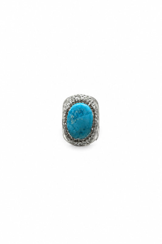 Hammered Silver Dome Ring