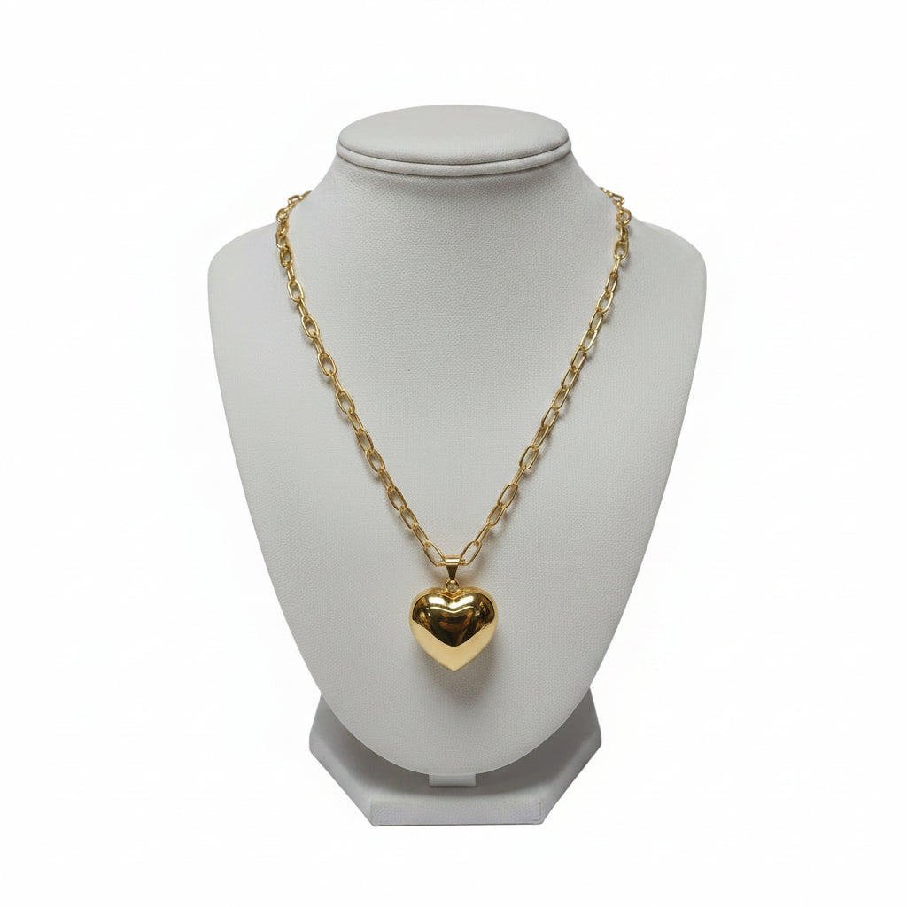 Single Bubble Heart Necklace
