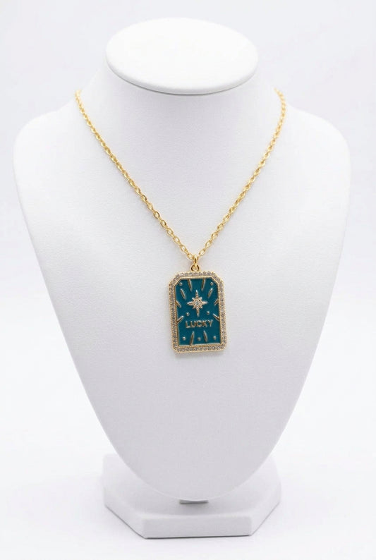 Lucky Enamel Necklace