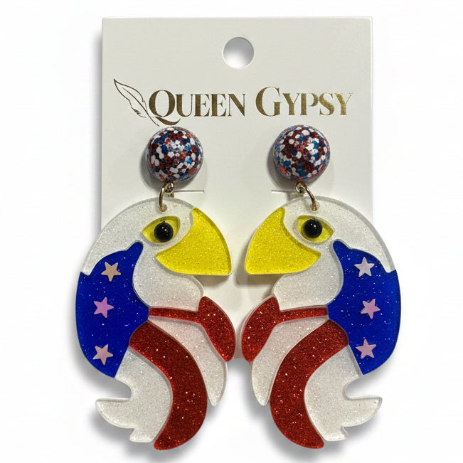 Liberty Soars Acrylic Earrings