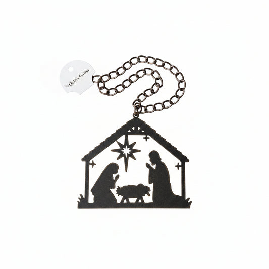 First Family Nativity metal necklace