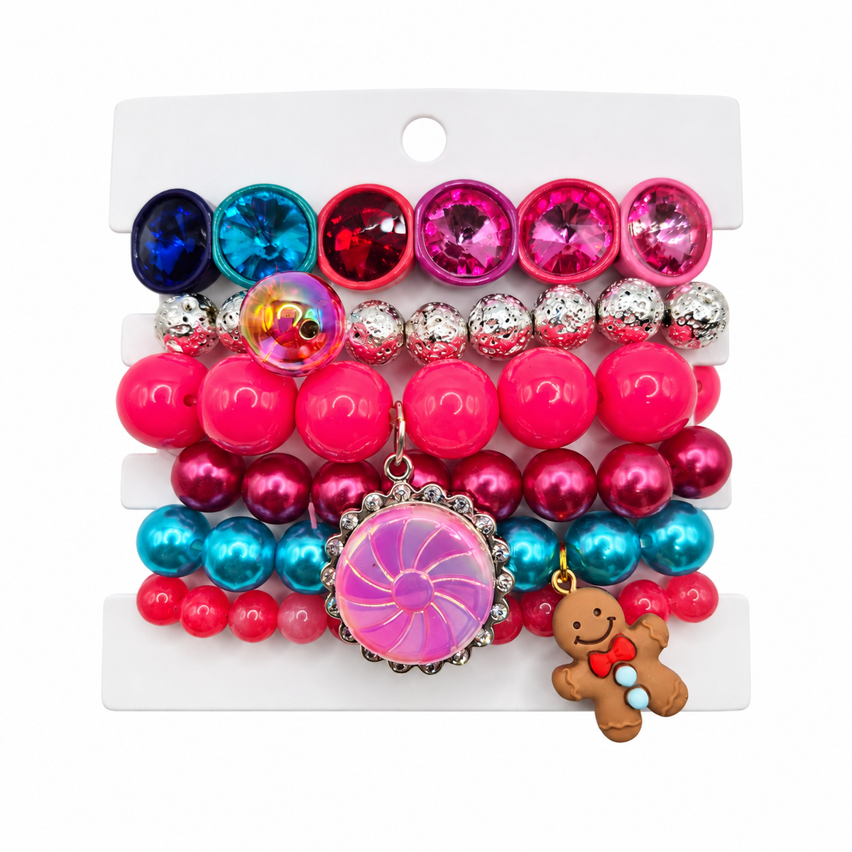 Gingerbread Jingle Pop Bracelet Stack