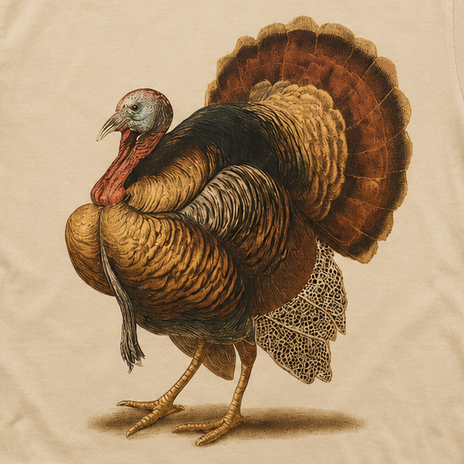 Fancy Turkey T-Shirt on Tan