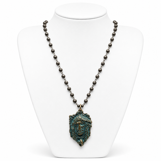 Bronze Patina Indian Necklace