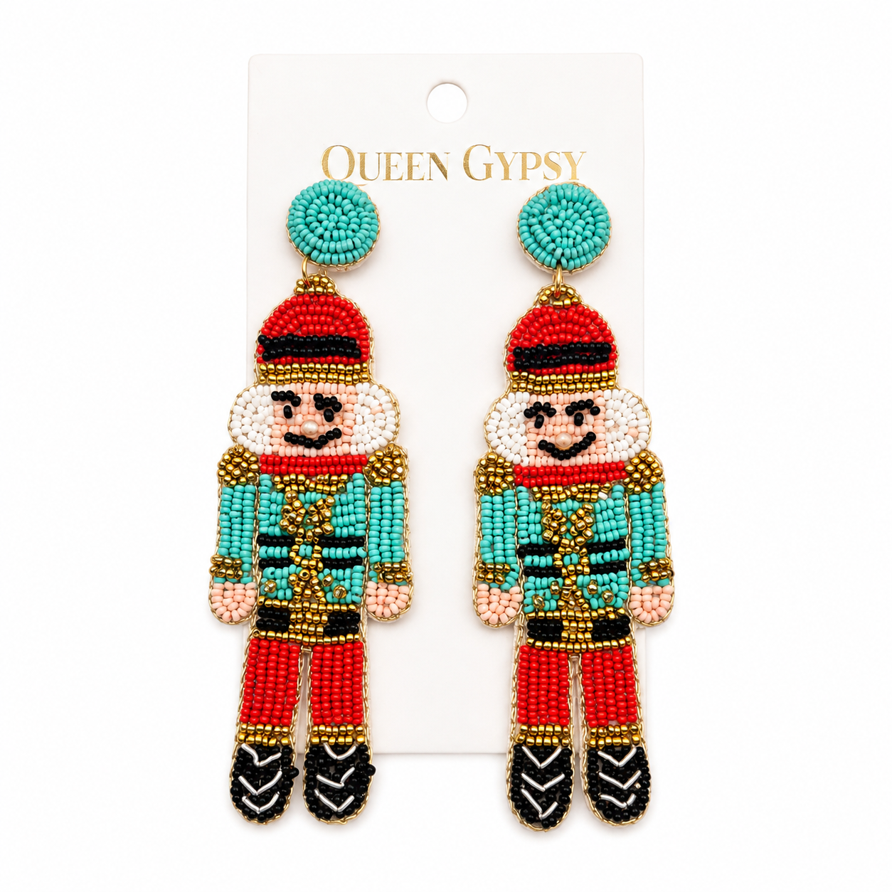Beaded Nutcracker Earrings