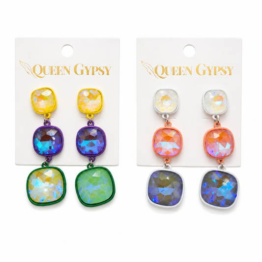 Color Crush Triple Drop Earrings