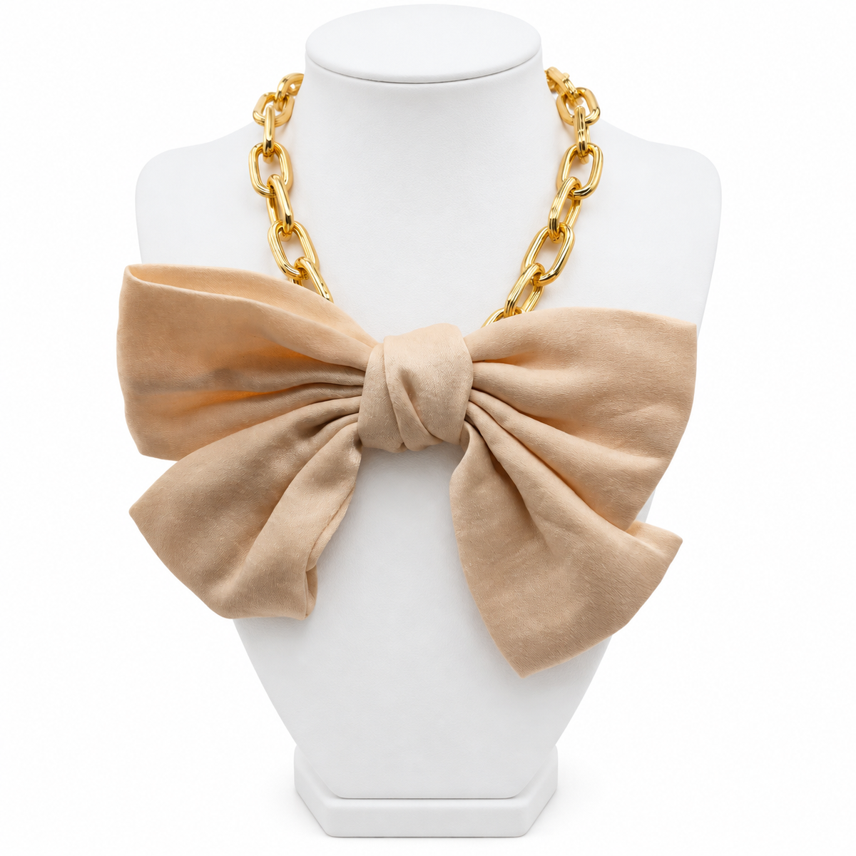 Iced Silk Luxe Bow Necklace