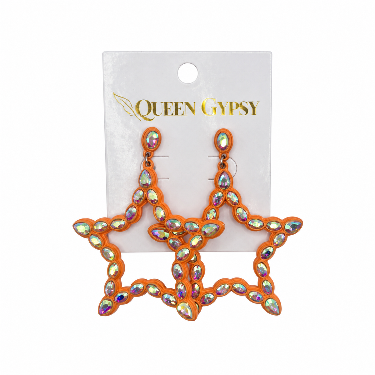 Neon Western Star earring