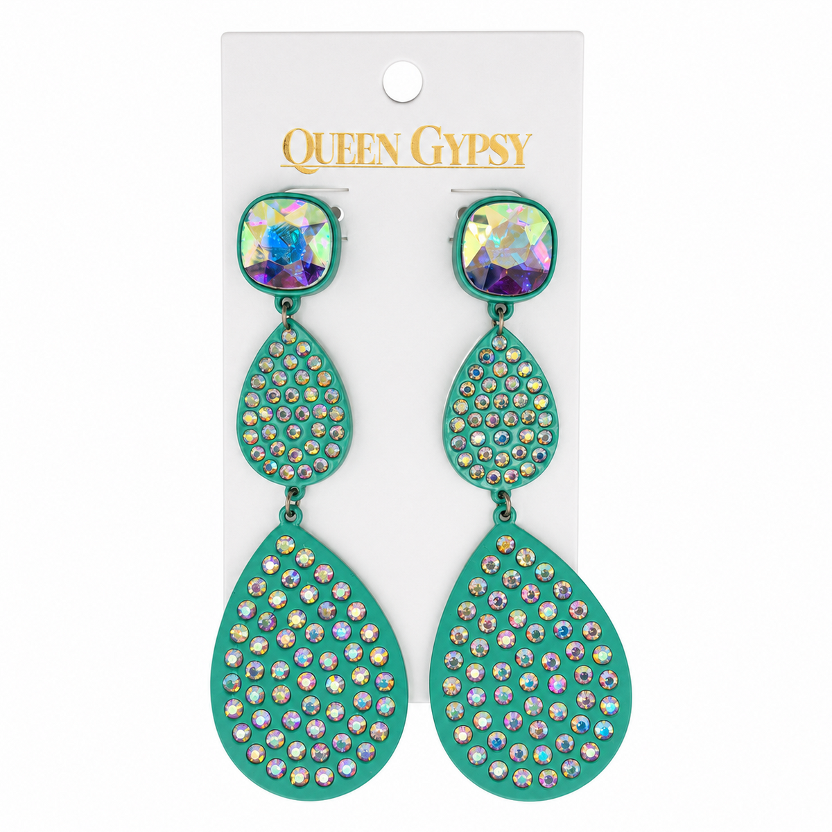 Teal Me Something Sparkly Earrings
