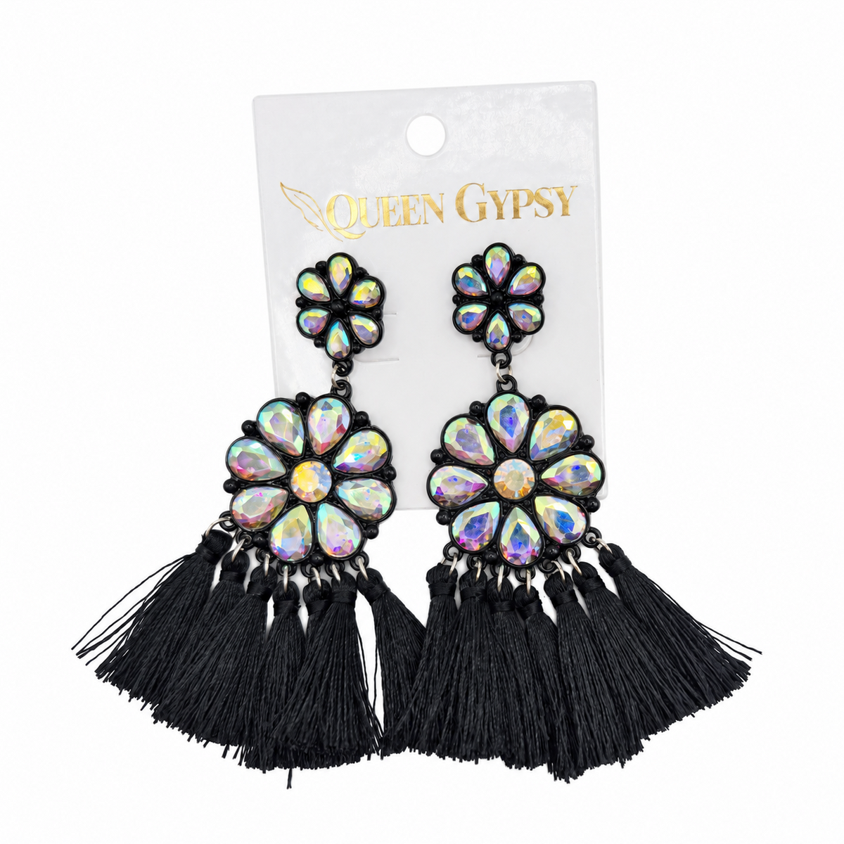 Flower Bloom Tassel Earrings