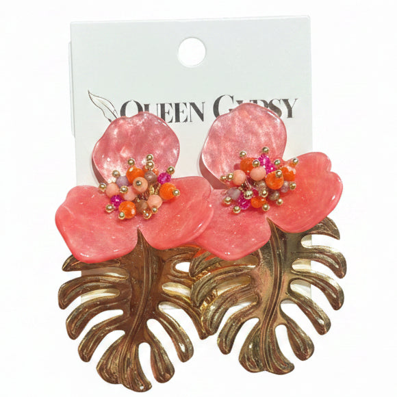 High Fashion Hibiscus Earrings