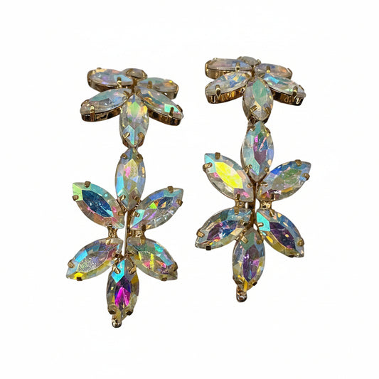AB Diamond Crystal large hoops