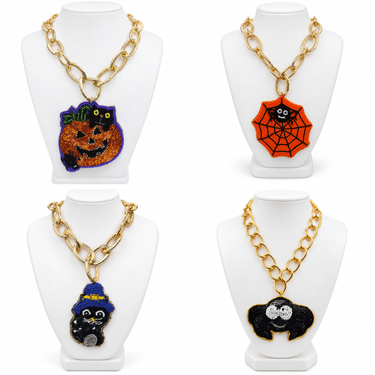 Velvet Halloween Chain Necklace