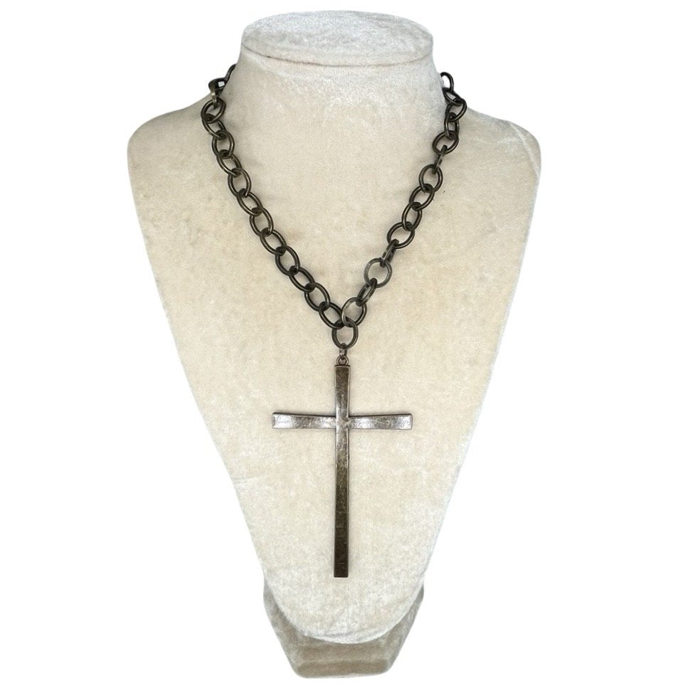 LRG Smooth Cross necklace