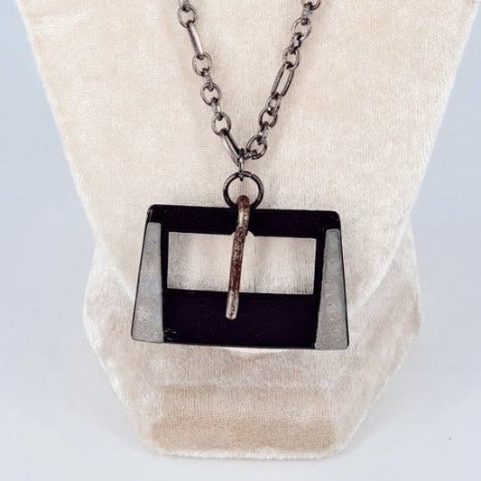 Vintage OOAK Belt Buckle Necklace