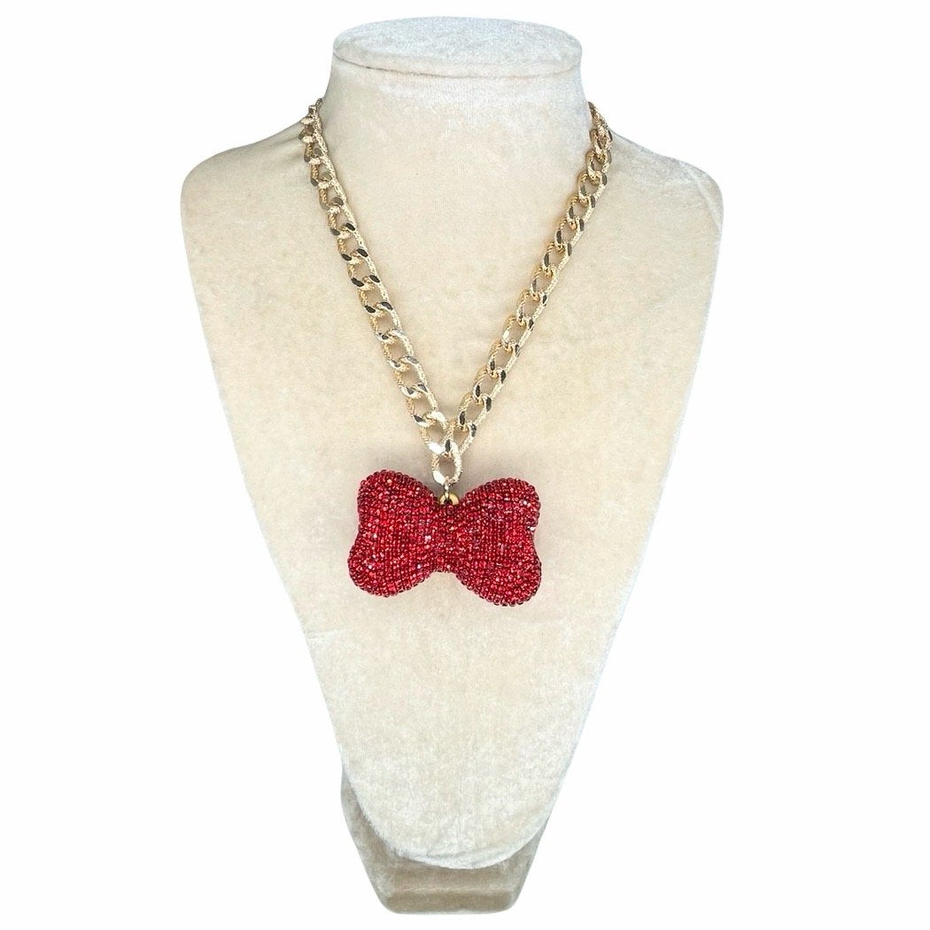 Bling Bow Necklace