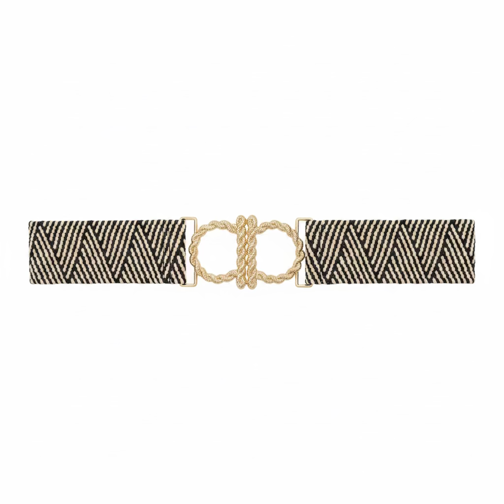 Braided Rope Buckle Elastic Stretch Belt assorted