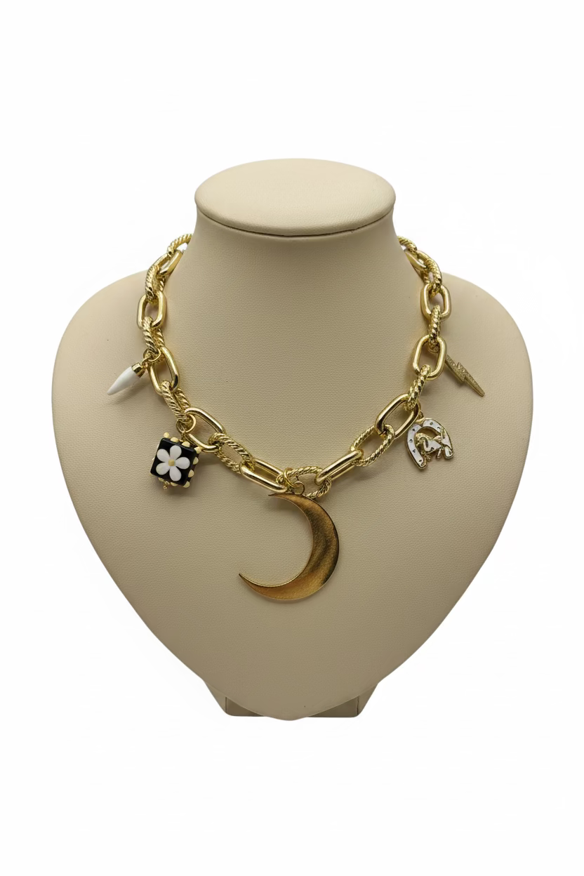 Midnight Manifest Charm Necklace